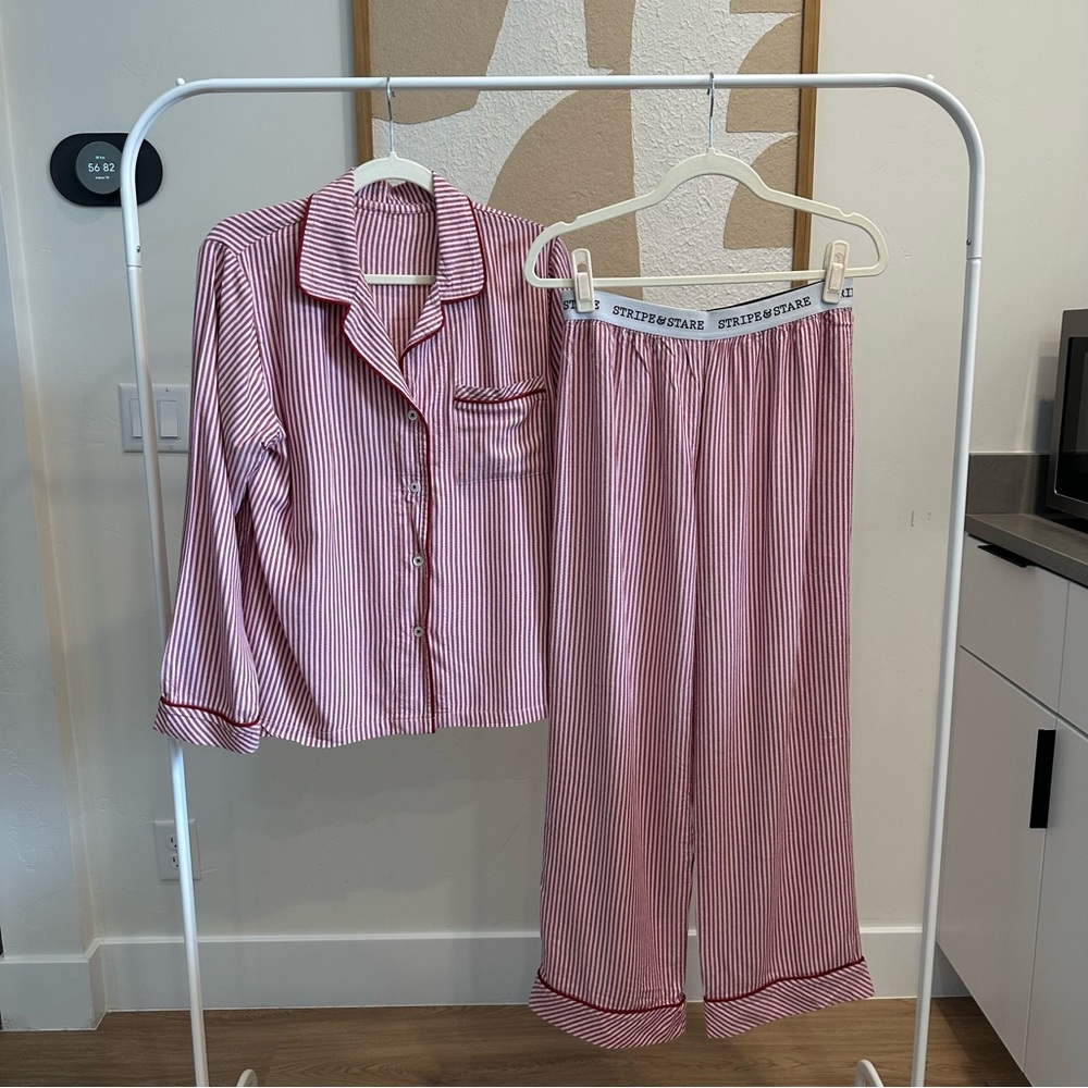 Stripe & Stare PJ Set Pink/Red